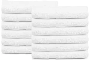 120 Bulk Pack New White 20X40 Cotton Blend Bath Towels Soft & Quick Dry 5 lb/dz 15 Dozen
