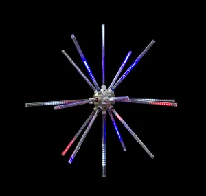 48" Animated Red, White and Blue LED Starburst