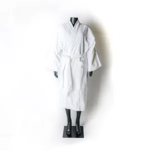 Adult White Cotton Terry Bathrobe