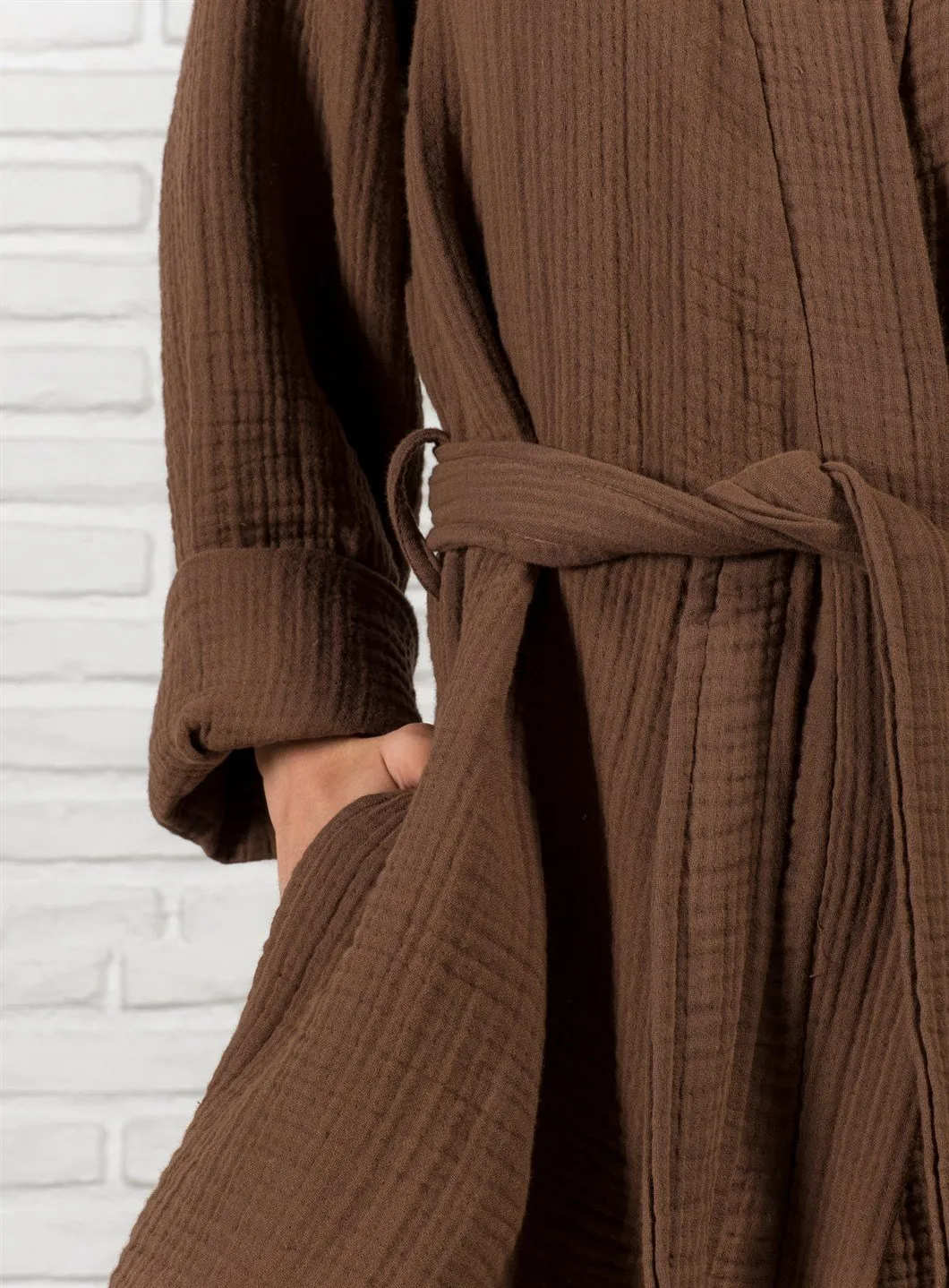 Airy Cocoon Muslin Gauze Turkish Spa Robe