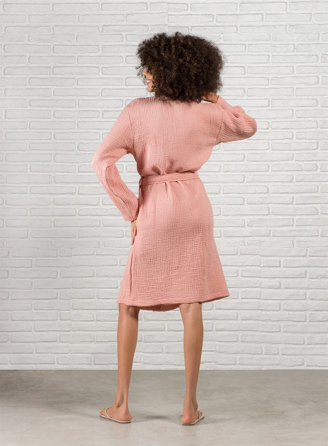 Airy Cocoon Muslin Gauze Turkish Spa Robe