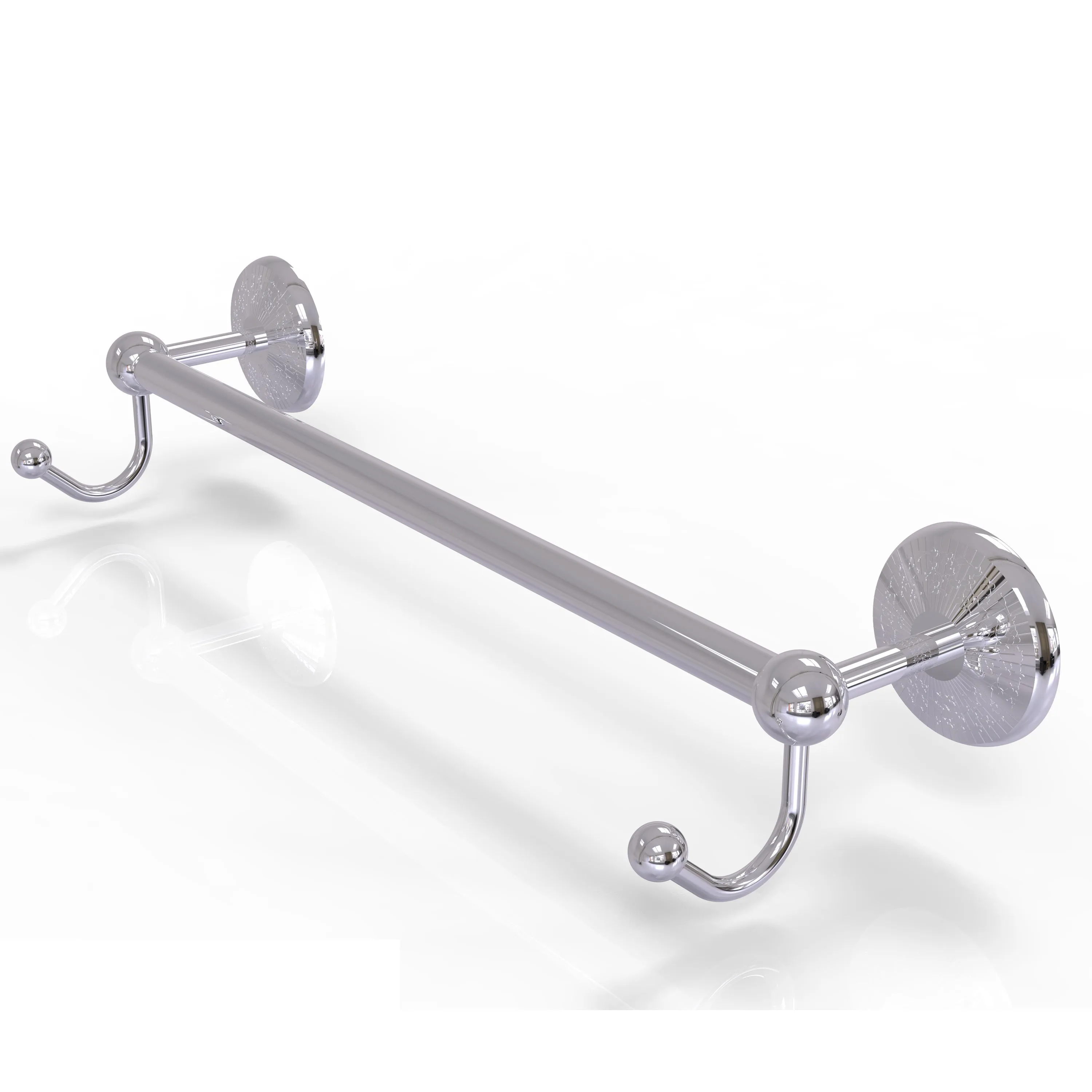 Allied Brass Prestige Monte Carlo Collection 18" Towel Bar with Integrated Hooks PMC-41-18-HK-ABR