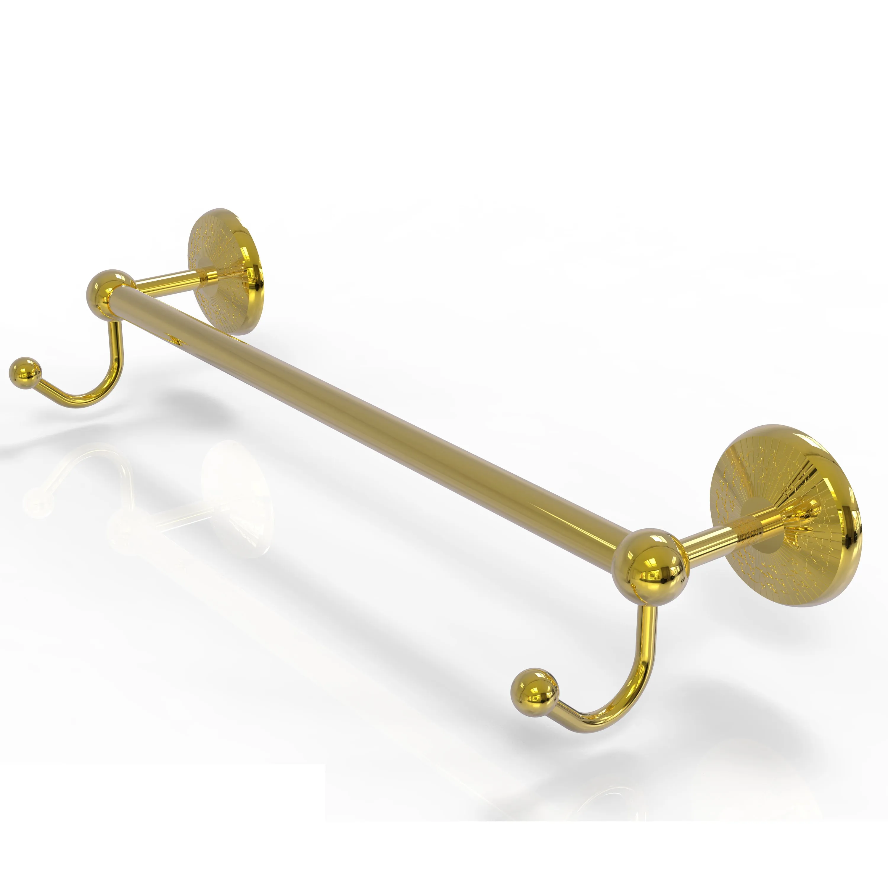 Allied Brass Prestige Monte Carlo Collection 18" Towel Bar with Integrated Hooks PMC-41-18-HK-ABR