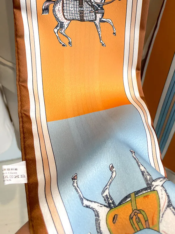 Animal Printed Striped Scarf
