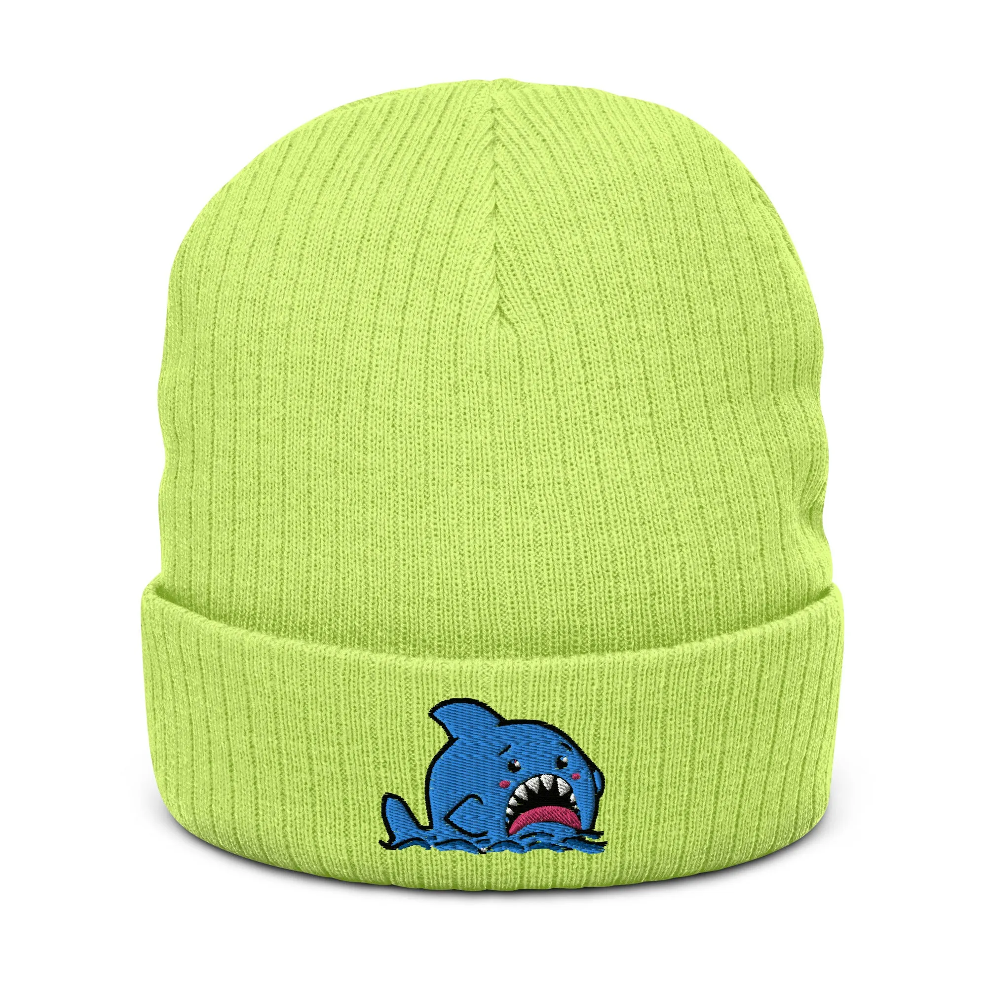Anxious Shark Classic Ribbed knit beanie