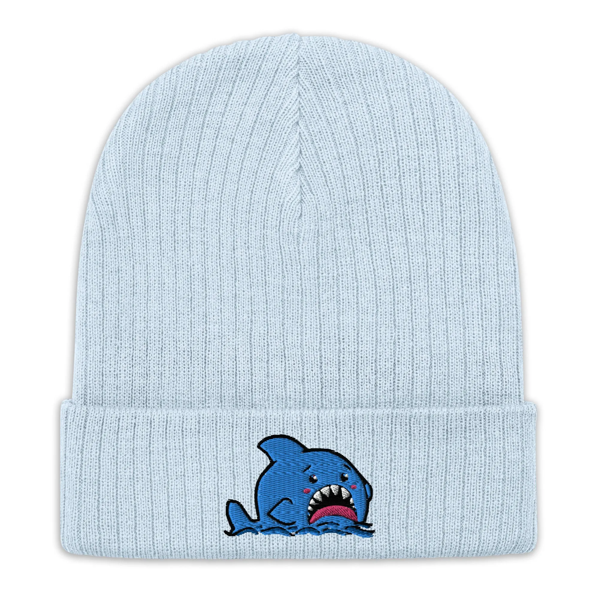 Anxious Shark Classic Ribbed knit beanie