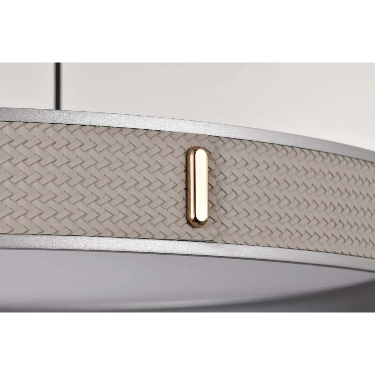 Bandon 20" LED Pendant Light, Gray with Off-White Wrap, Acrylic Lens
