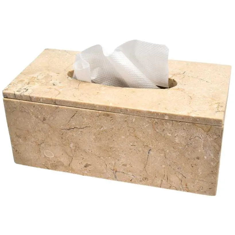 BATHROOM NAPKIN HOLDER MARBLE BEIGE 25x12x10cm