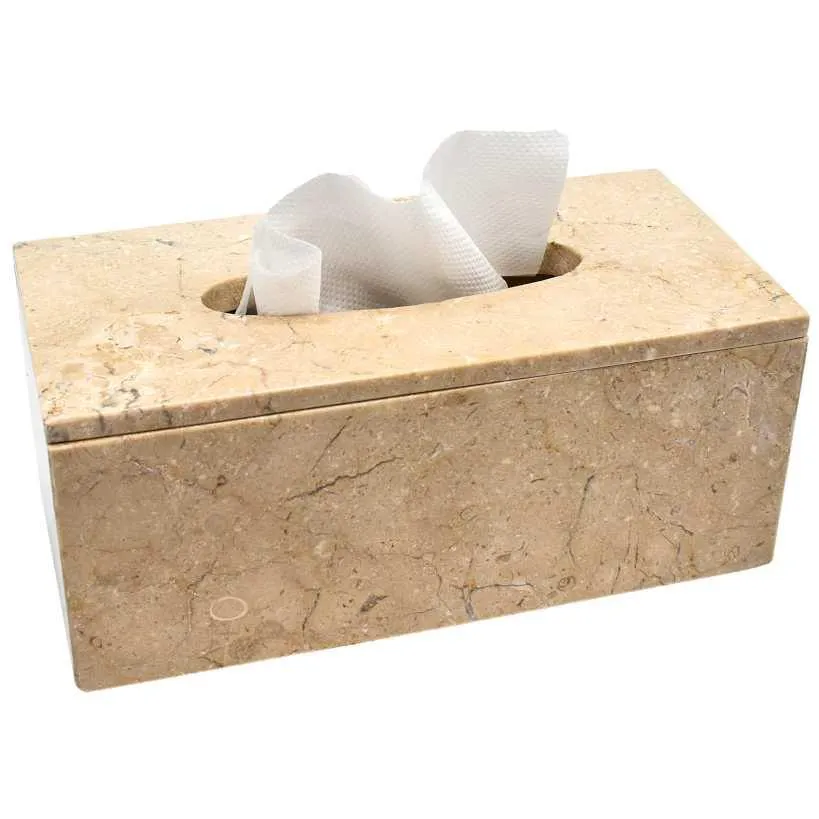 BATHROOM NAPKIN HOLDER MARBLE BEIGE 25x12x10cm
