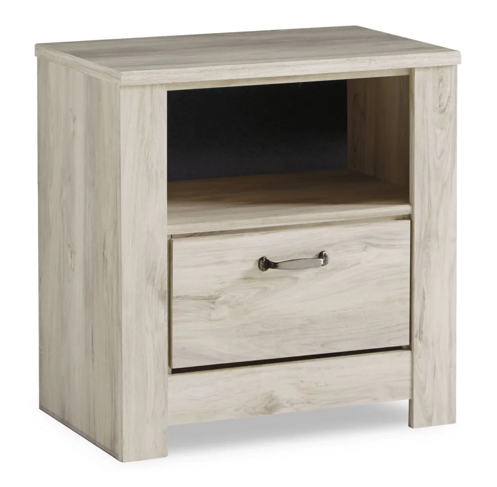 Bellaby Queen Panel Bed with Mirrored Dresser, Chest and Nightstand