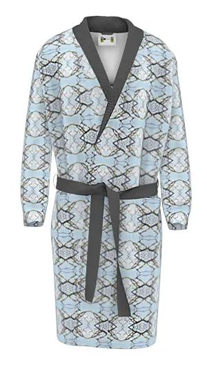 Blue Lichen Lace Bathrobe