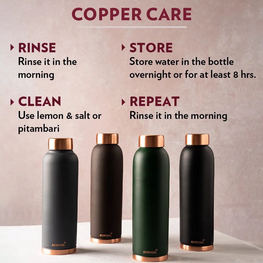 Borosil Eco Copper Bottle, Brown