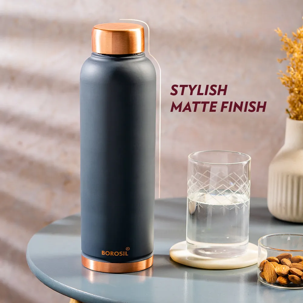 Borosil Eco Copper Bottle, Grey