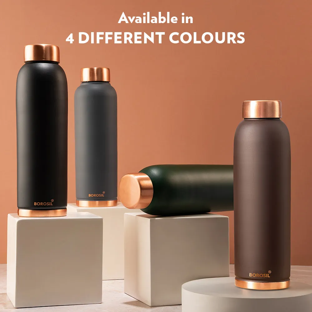 Borosil Eco Copper Bottle, Grey