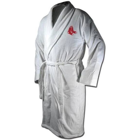 Boston Red Sox White Terrycloth  Bathrobe