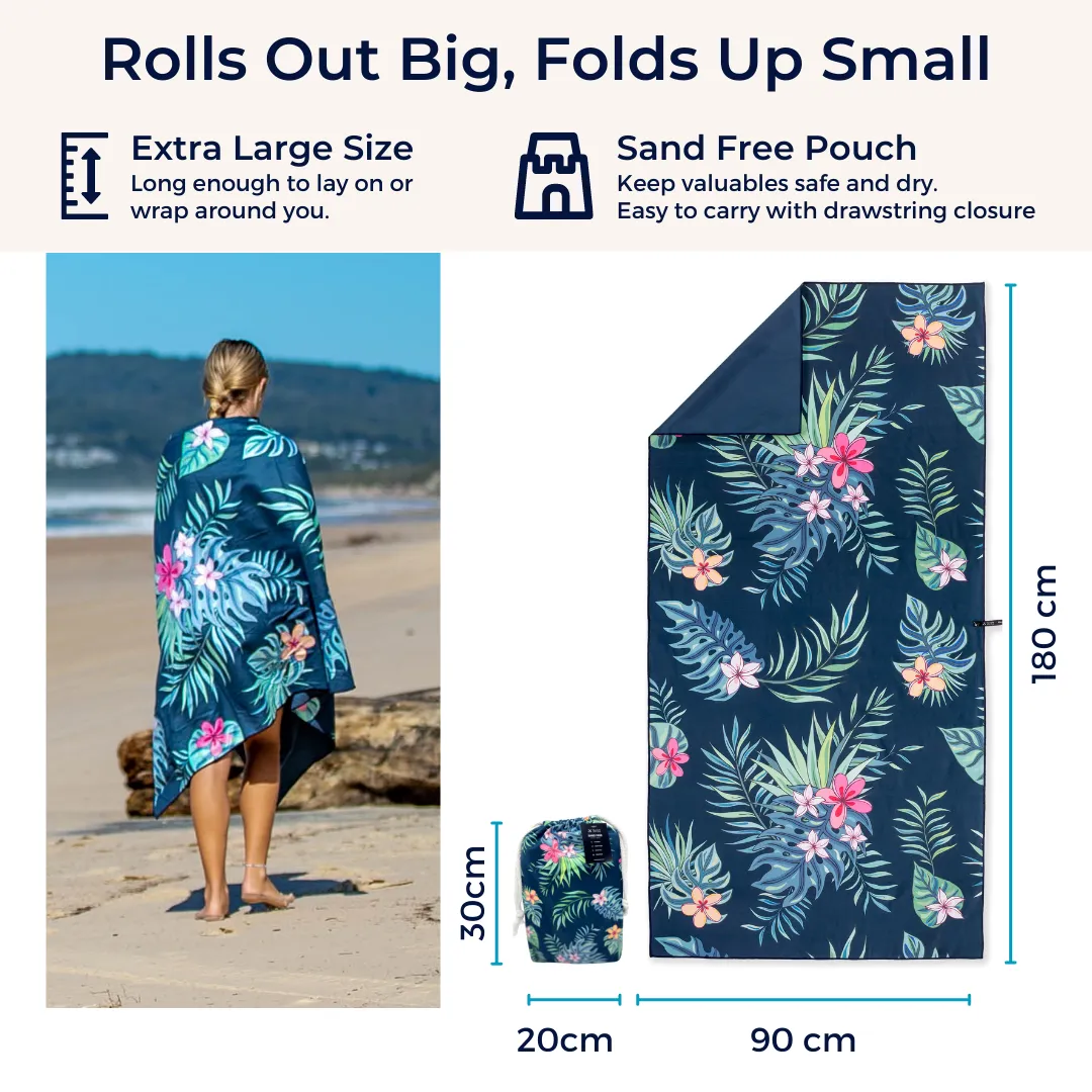 Byron Large Beach Towel & Pouch