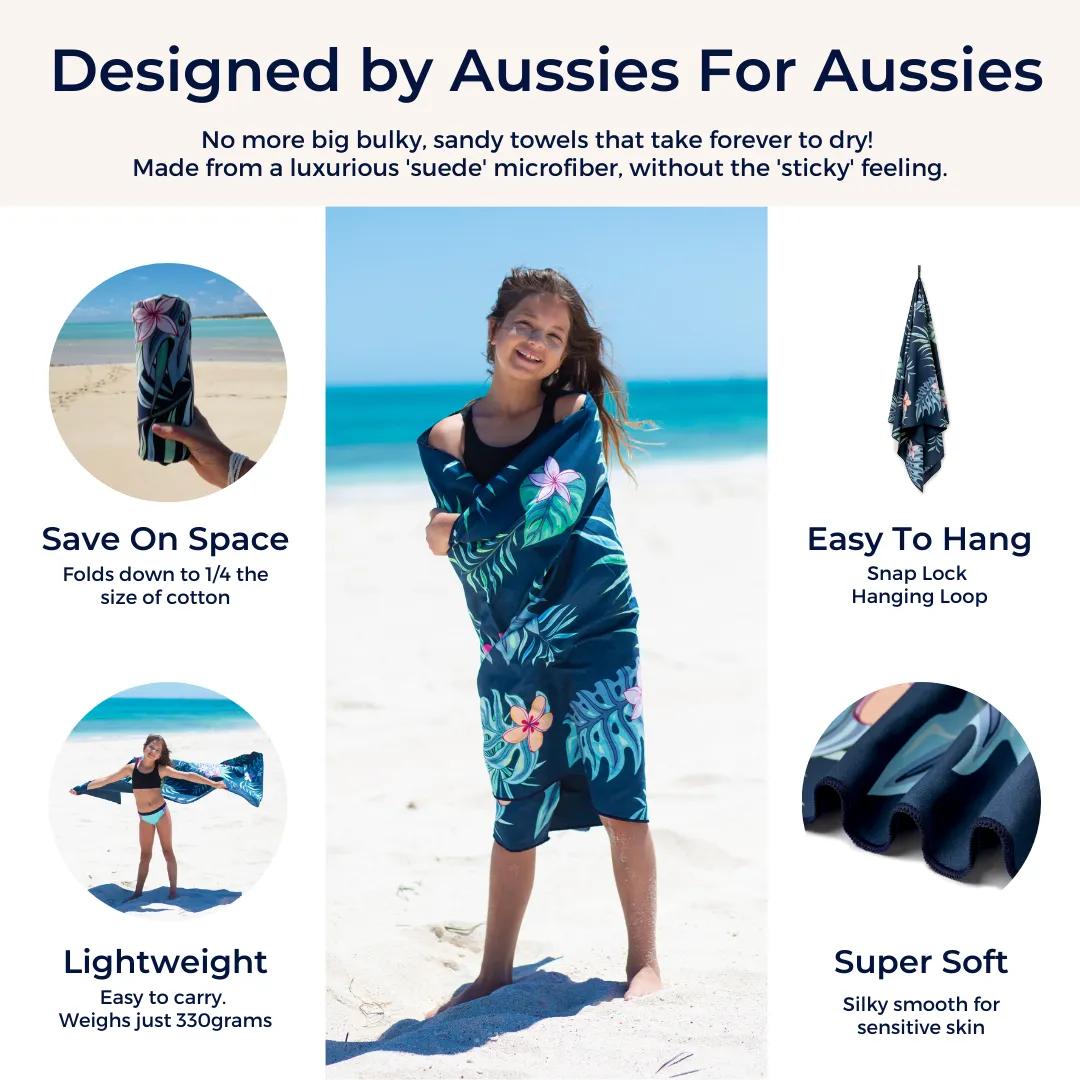 Byron Large Beach Towel & Pouch