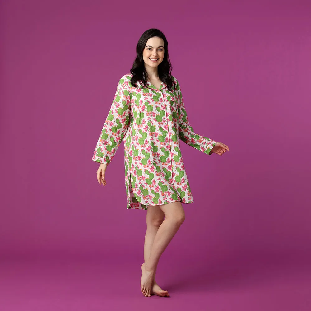 Cactus Flower Nightshirt