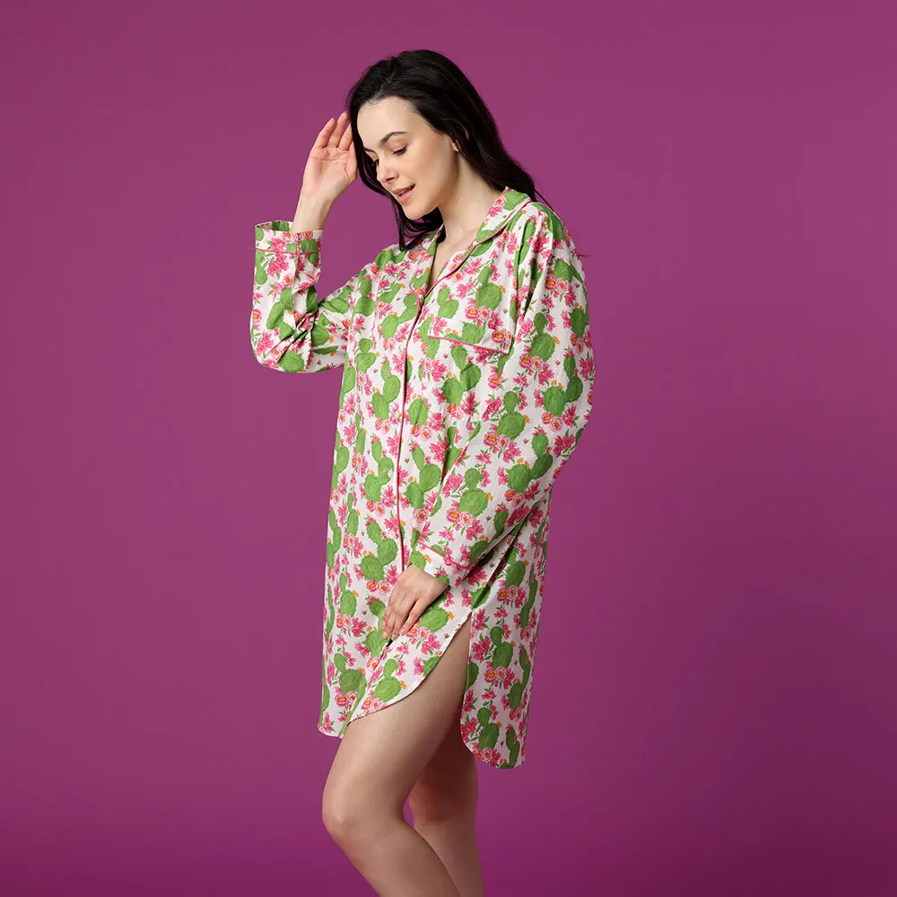 Cactus Flower Nightshirt