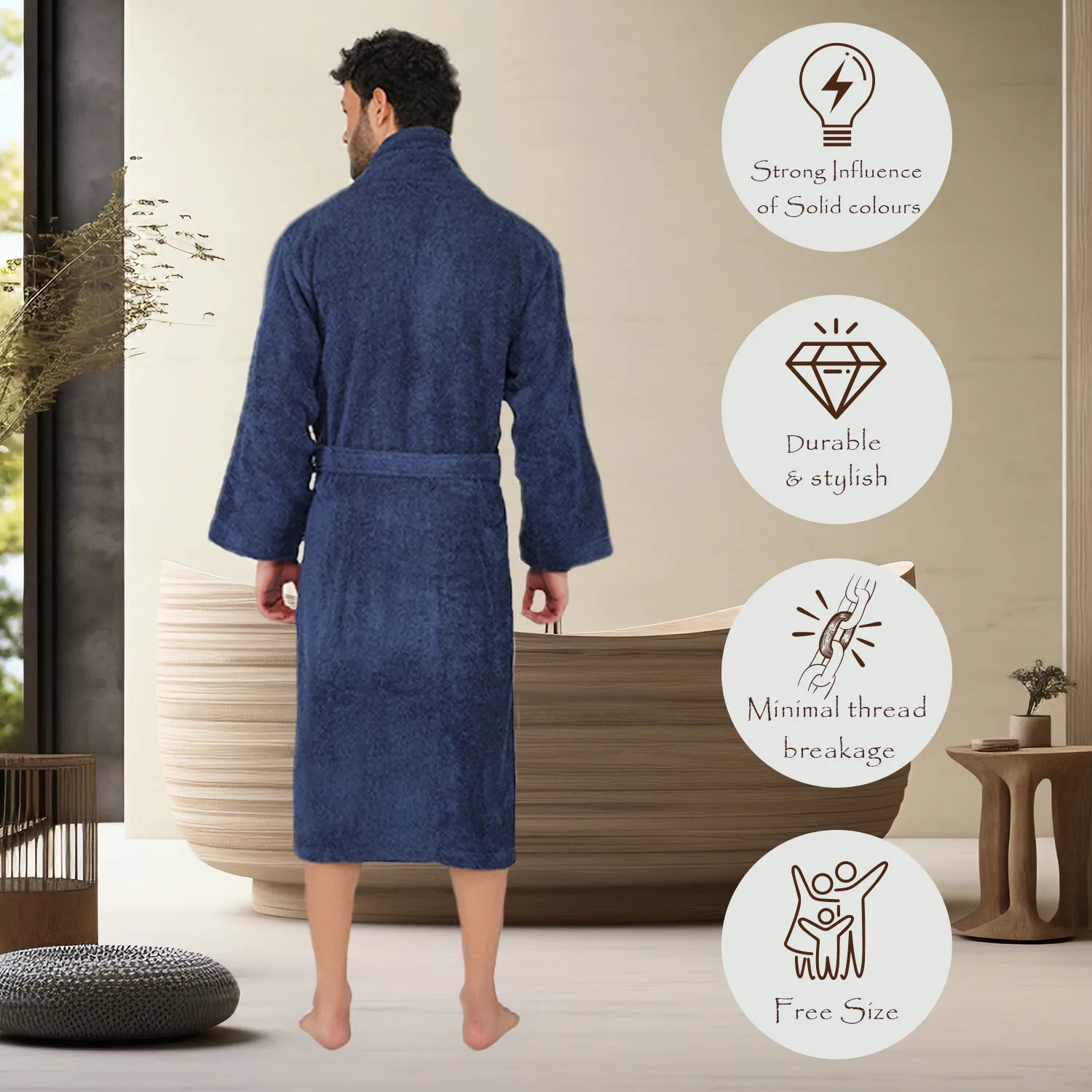 Canningvale 550 GSM Cotton Bathrobe For Men