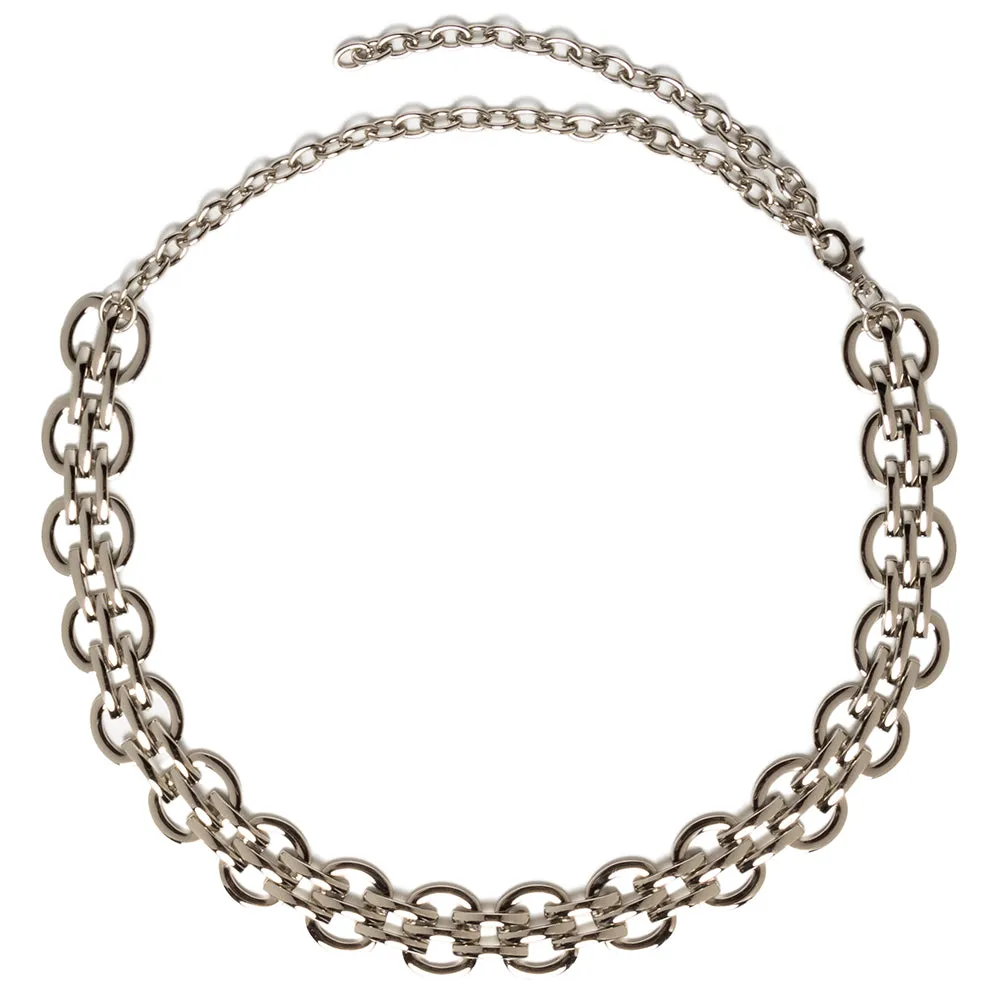Chain Belt in Silver Metal