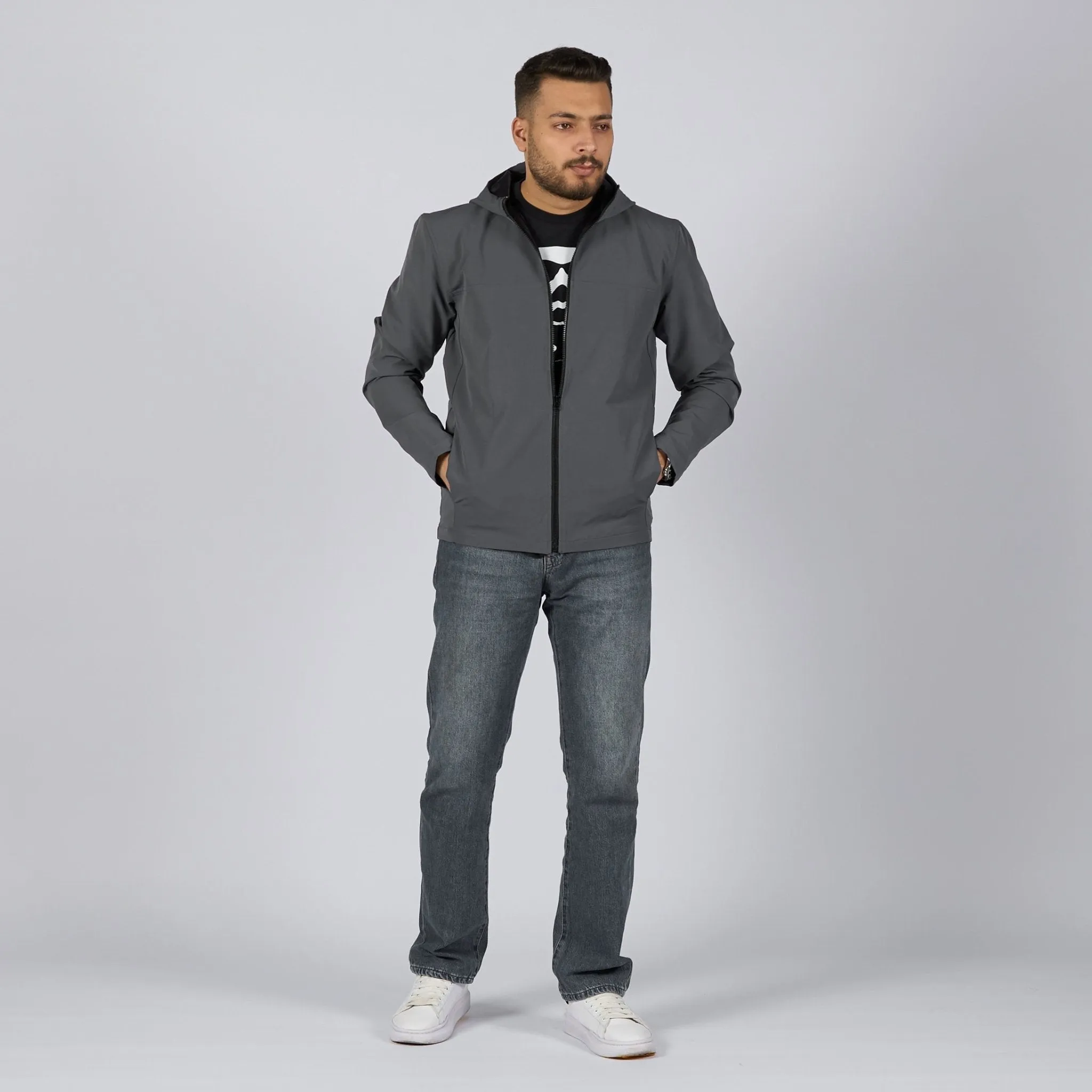 Charcoal | Adult Hooded Winterproof Jacket