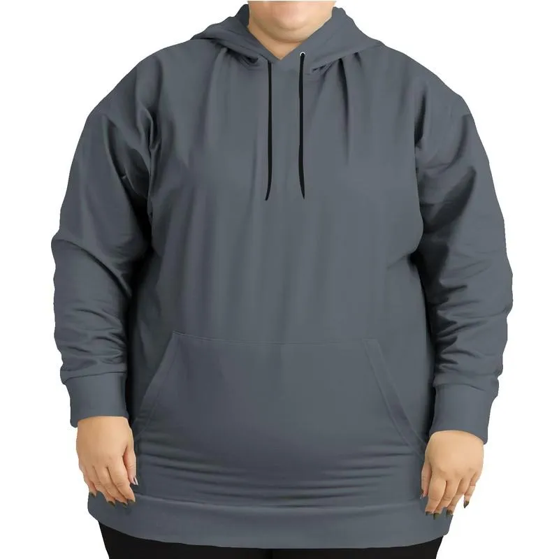 Charcoal Gray Hoodie | Unisex | with PLUS sizes | Dark Pale Cyan Gray | C10M0Y0K80