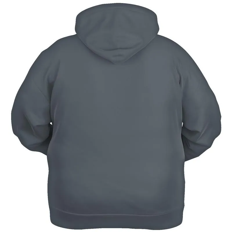 Charcoal Gray Hoodie | Unisex | with PLUS sizes | Dark Pale Cyan Gray | C10M0Y0K80