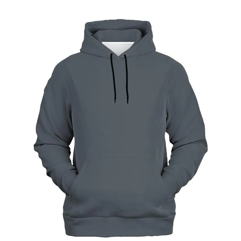 Charcoal Gray Hoodie | Unisex | with PLUS sizes | Dark Pale Cyan Gray | C10M0Y0K80