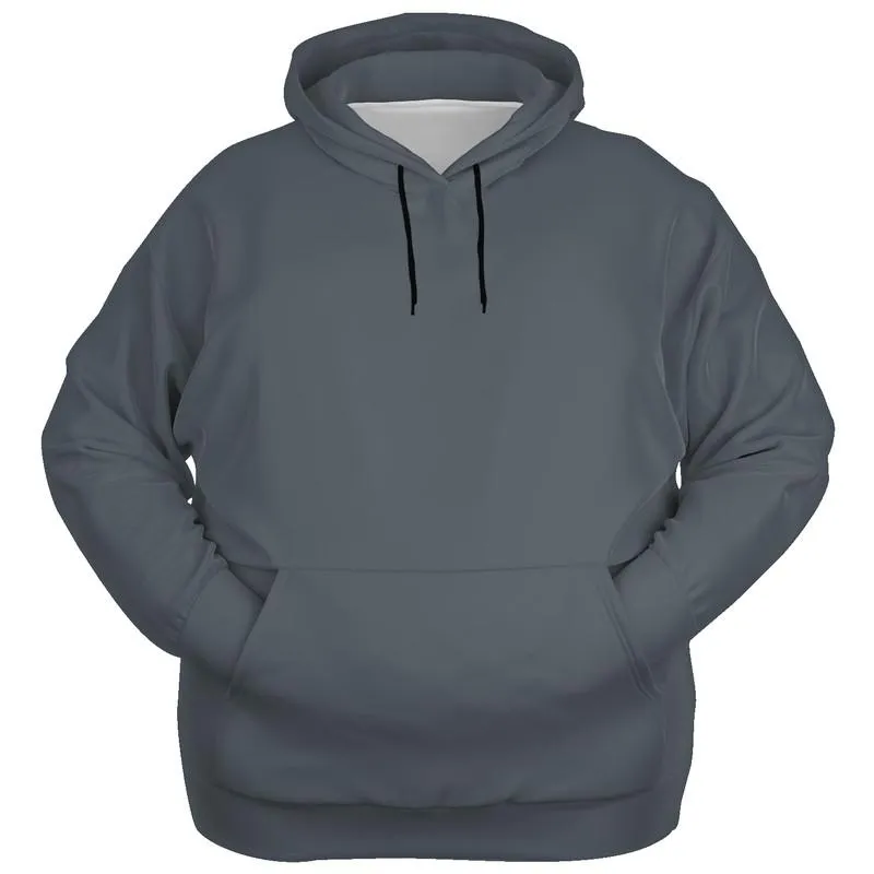 Charcoal Gray Hoodie | Unisex | with PLUS sizes | Dark Pale Cyan Gray | C10M0Y0K80