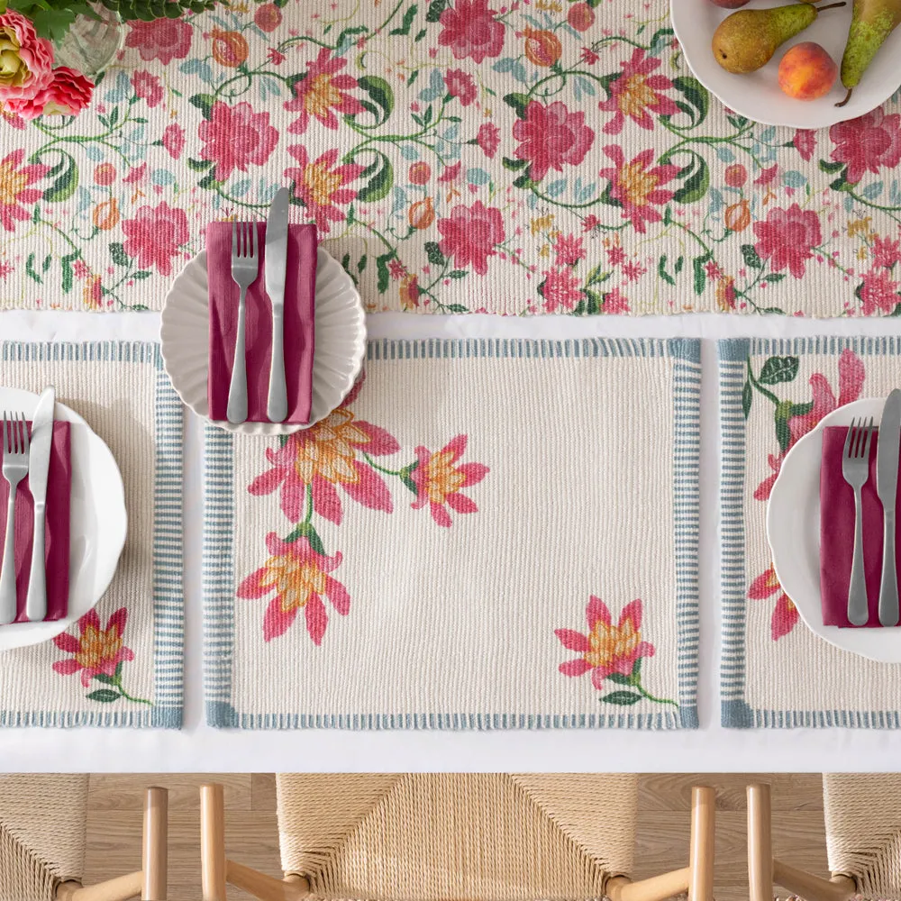 Claudia Indoor/Outdoor Table Runner Candy Red