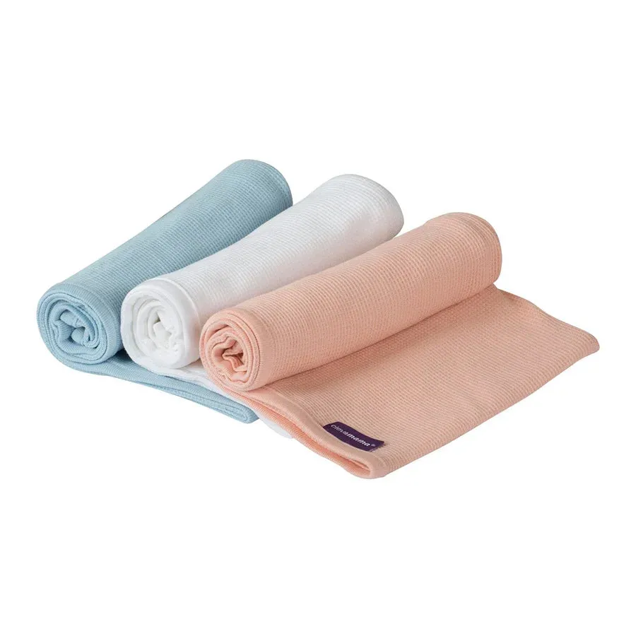 Clevamama Waffle Weave Cotton Blanket Crib/Moses Basket 70 x 90 cm (Coral)