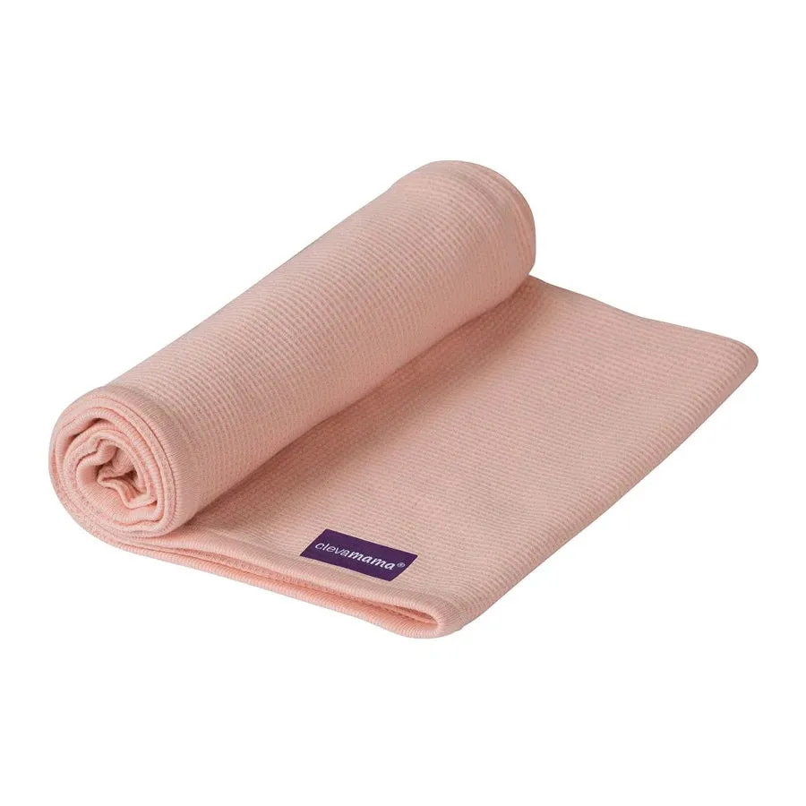 Clevamama Waffle Weave Cotton Blanket Crib/Moses Basket 70 x 90 cm (Coral)