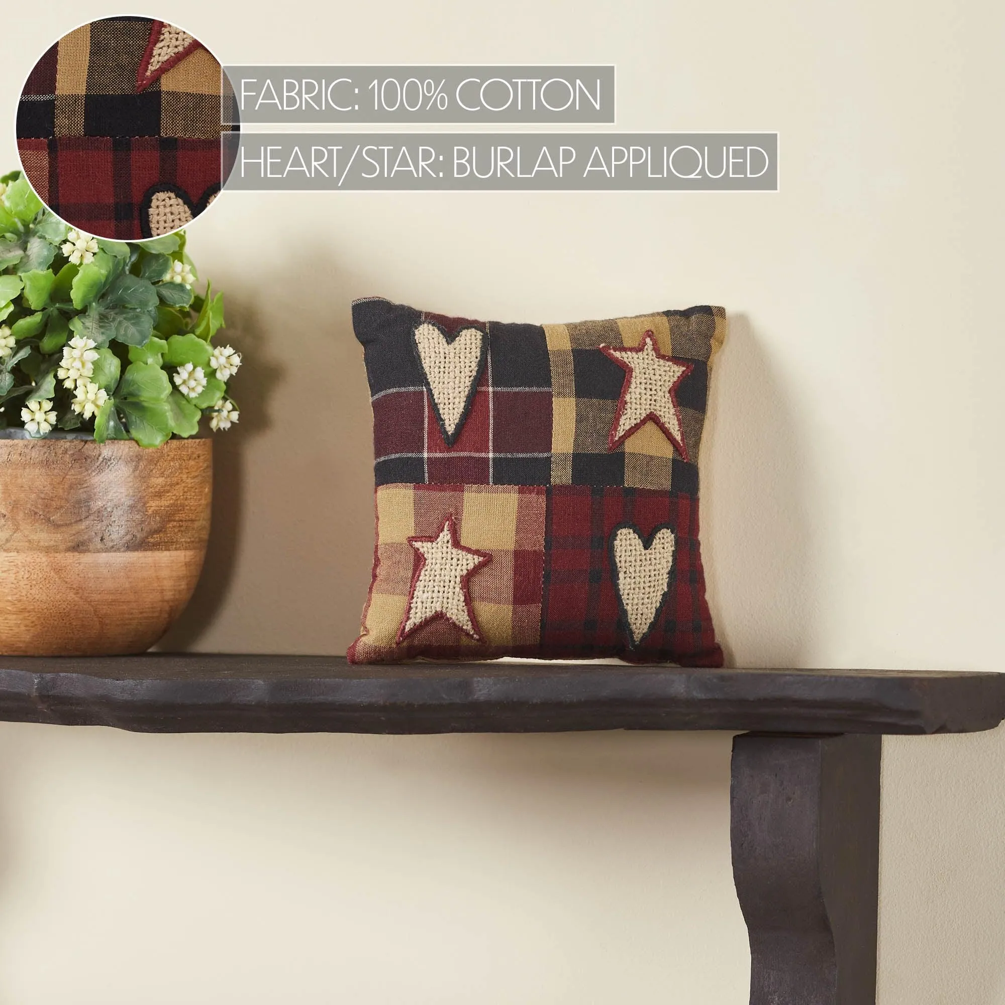 Connell Patchwork Pillow 6x6 VHC Brands