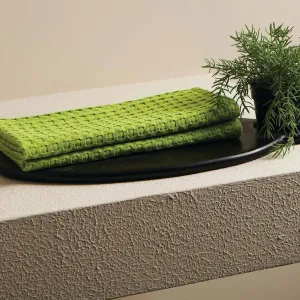 Crayon Solid Textured Waffle Hand Towel-Spring