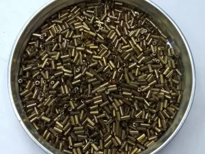 Dark Golden Pipe Glass Seed Beads- 4.5 mm