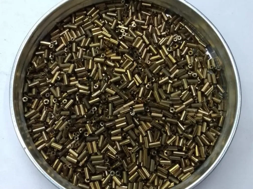 Dark Golden Pipe Glass Seed Beads- 4.5 mm