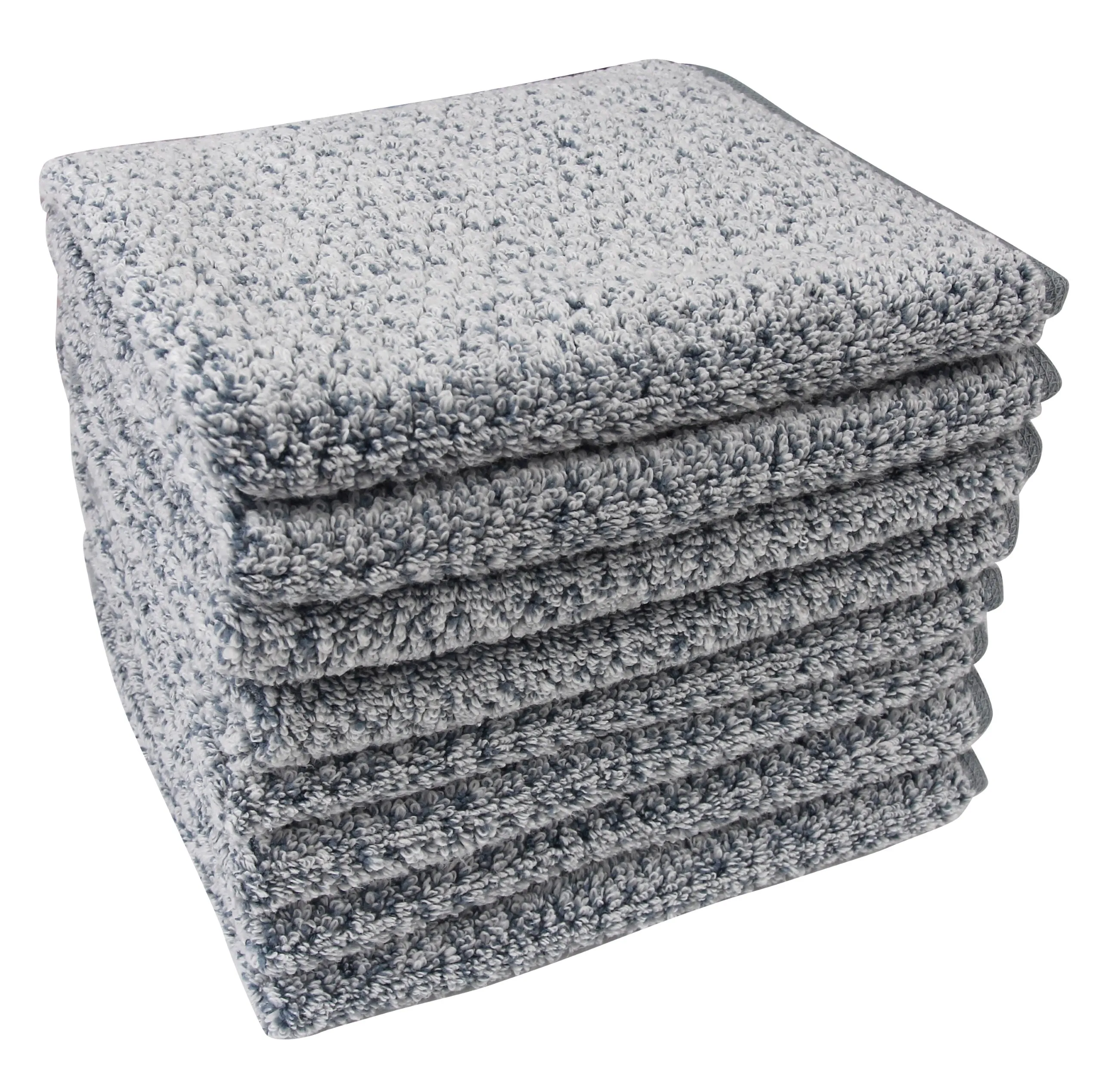 Diamond Jacquard Hand Towels - 4 Pack, Dusk (Grey Blue)