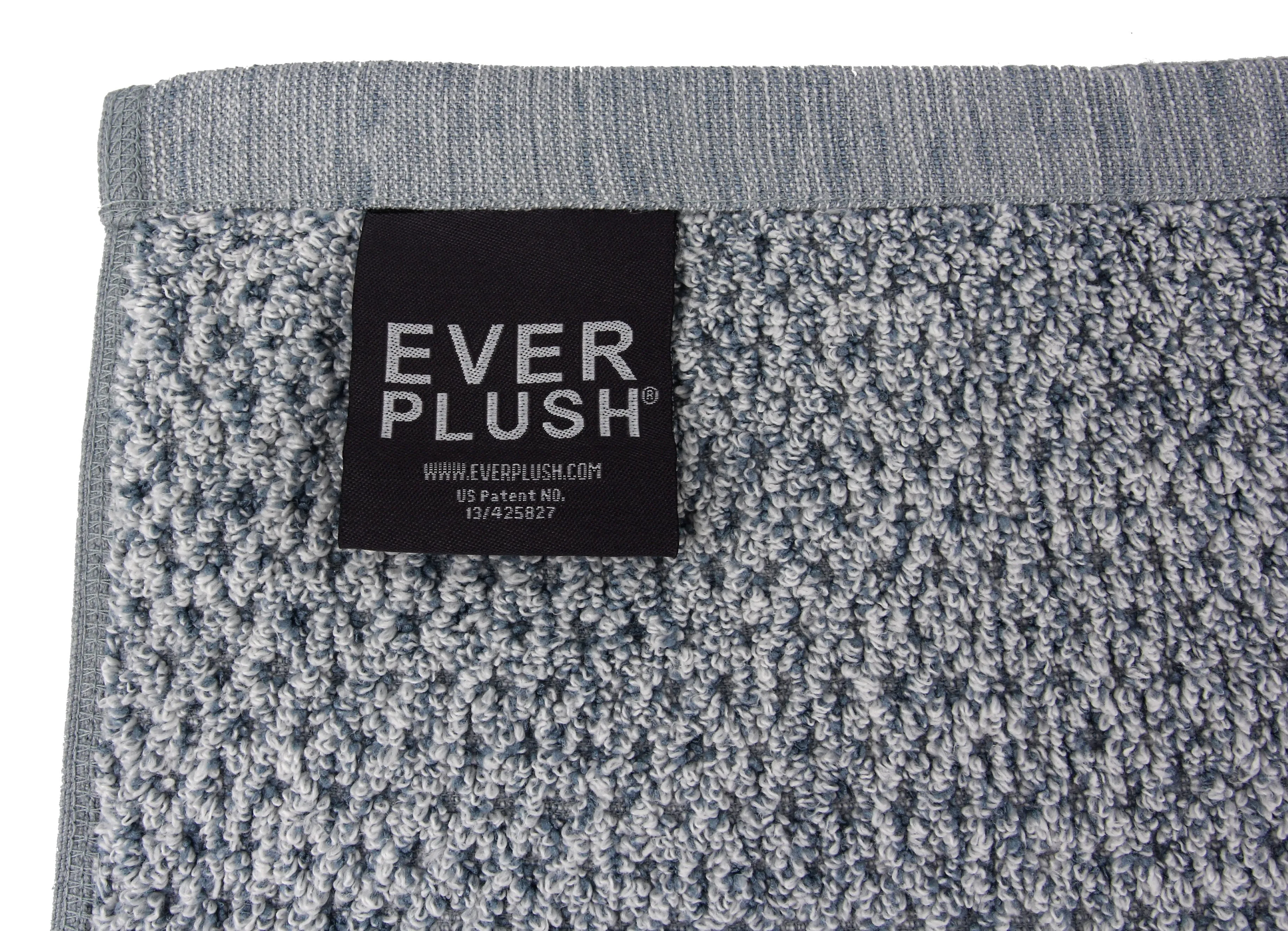 Diamond Jacquard Hand Towels - 4 Pack, Dusk (Grey Blue)