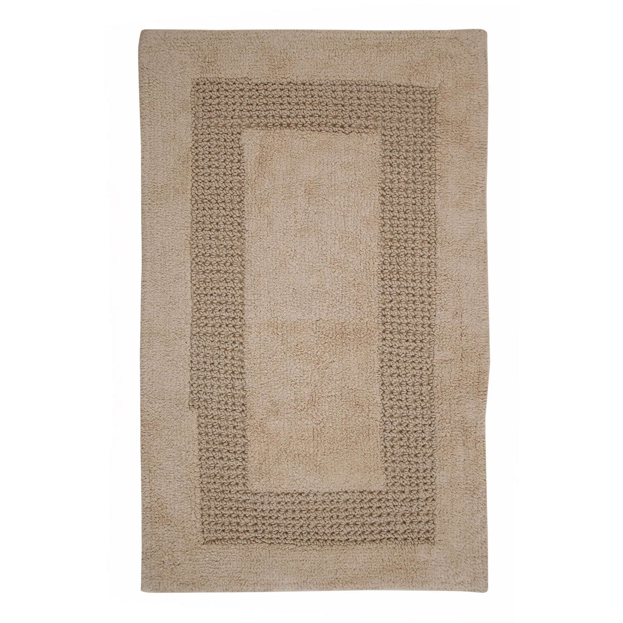 Extremely Absorbent Cotton Bath Rug 24" x 40" Natural by Perthshire Platinum Collection