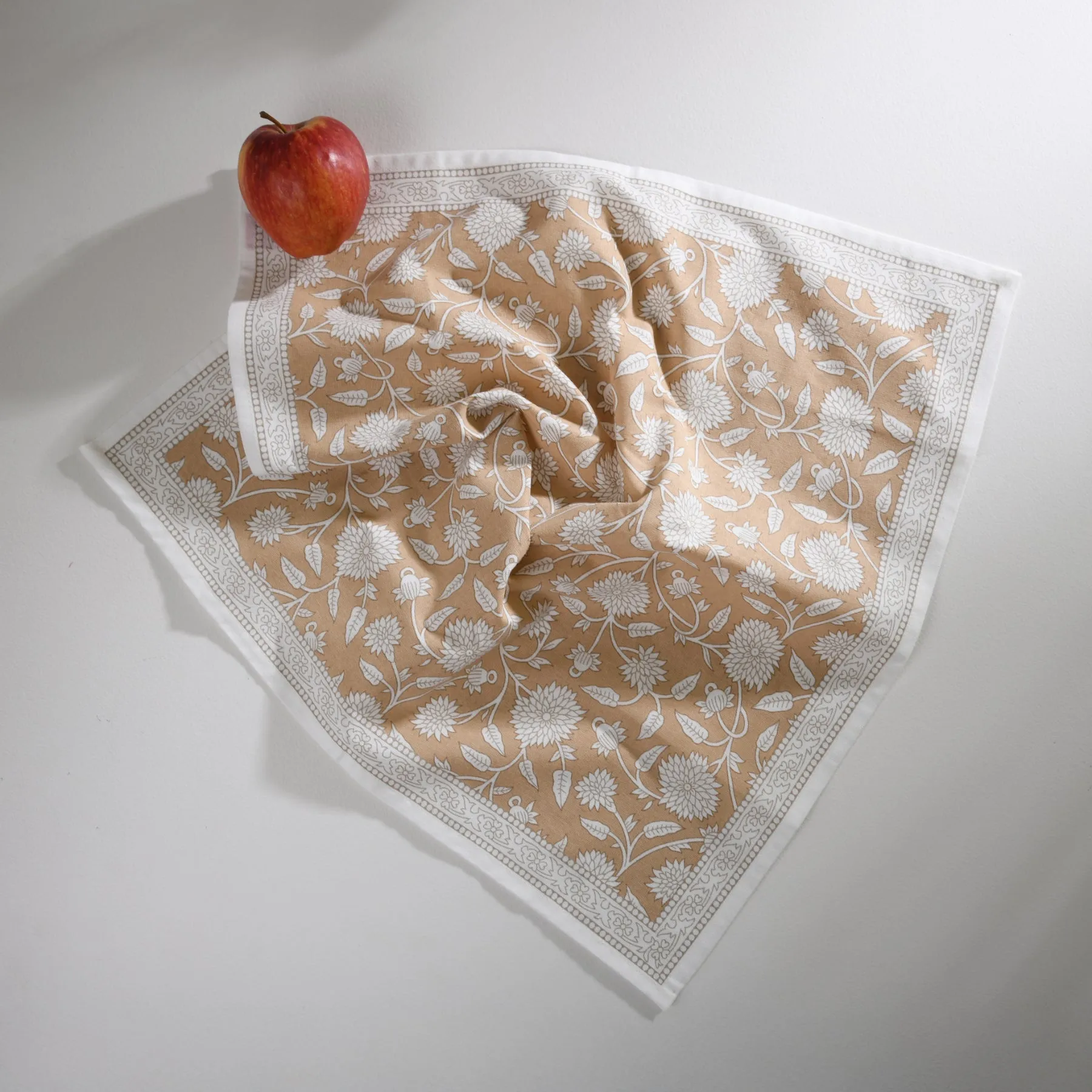 Flower Jaal Beige Napkin Set - 6 pieces
