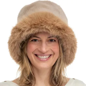Franchetti Bond Adelina Faux Fur Paddington Hat in Mocha