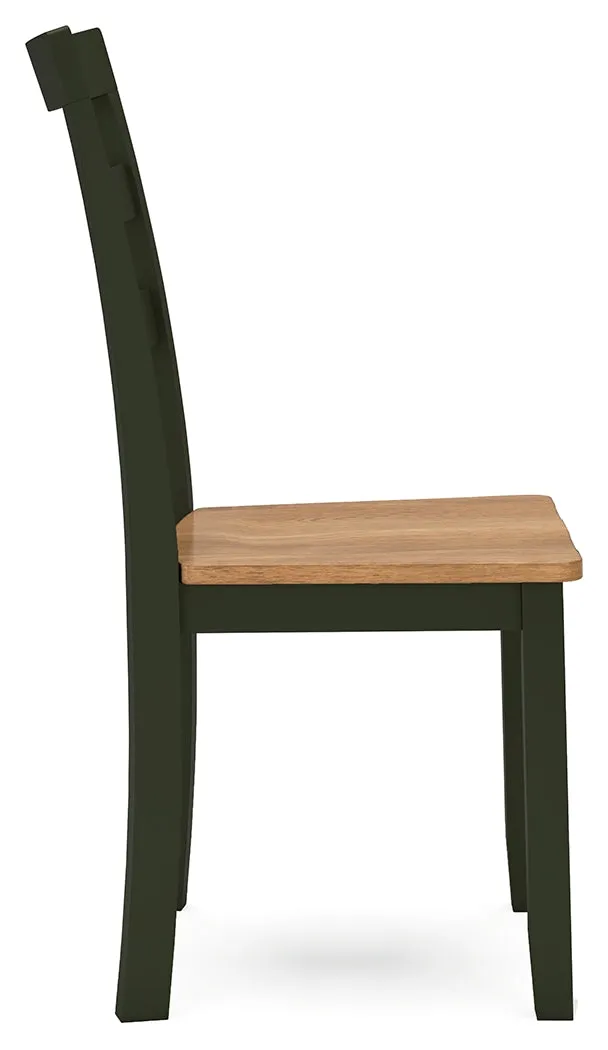 Gesthaven Dining Table and 2 Chairs in Natural/Green
