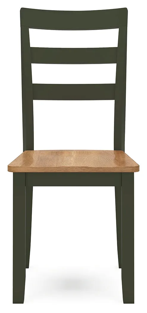 Gesthaven Dining Table and 2 Chairs in Natural/Green