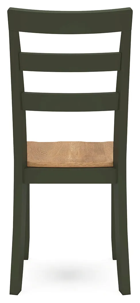 Gesthaven Dining Table and 2 Chairs in Natural/Green