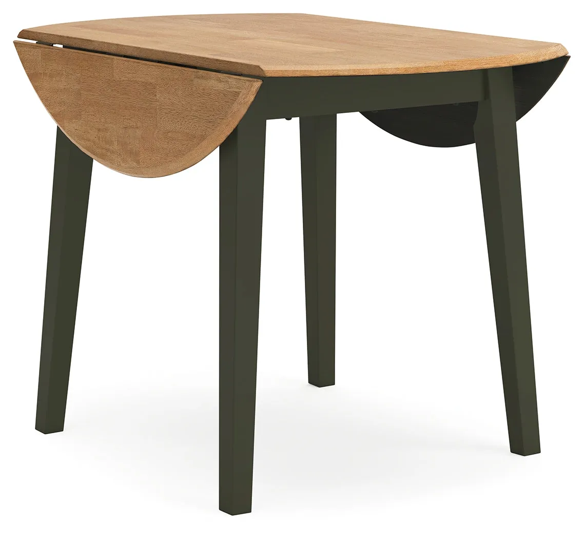 Gesthaven Dining Table and 2 Chairs in Natural/Green