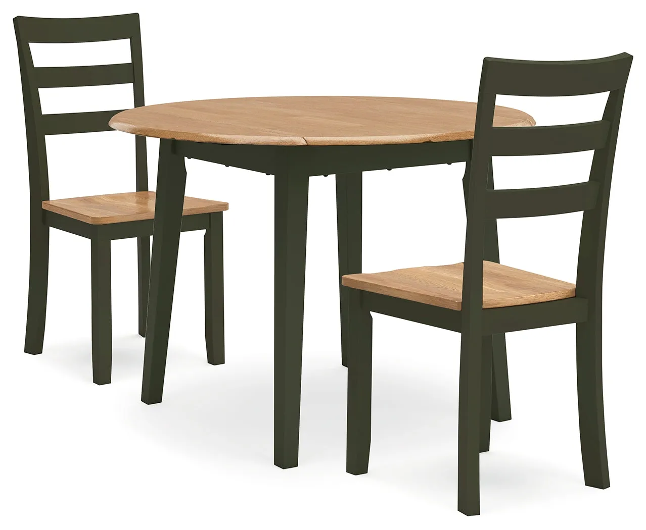 Gesthaven Dining Table and 2 Chairs in Natural/Green