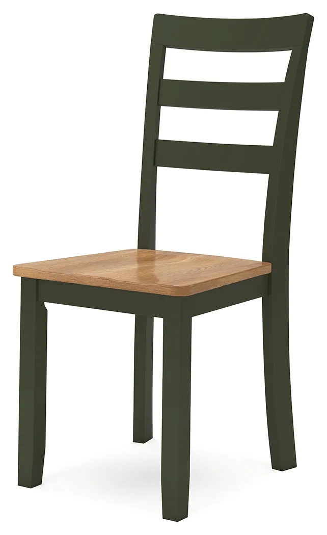 Gesthaven Dining Table and 2 Chairs in Natural/Green