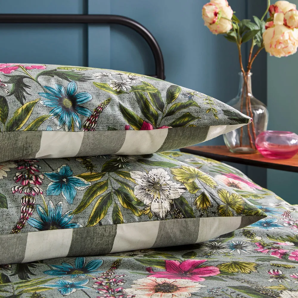 Hidcote Manor Botanical Duvet Cover Set Petrol