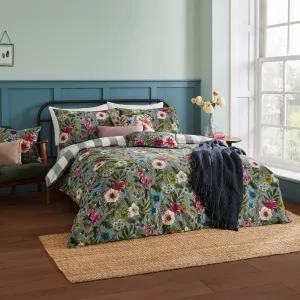 Hidcote Manor Botanical Duvet Cover Set Petrol